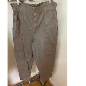 NWOT Madewell Size 33 Womens Paperbag Pants 100% Cotton Style AN842 Pockets